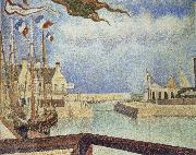 Georges Seurat The Sunday of Port en bessin oil painting
